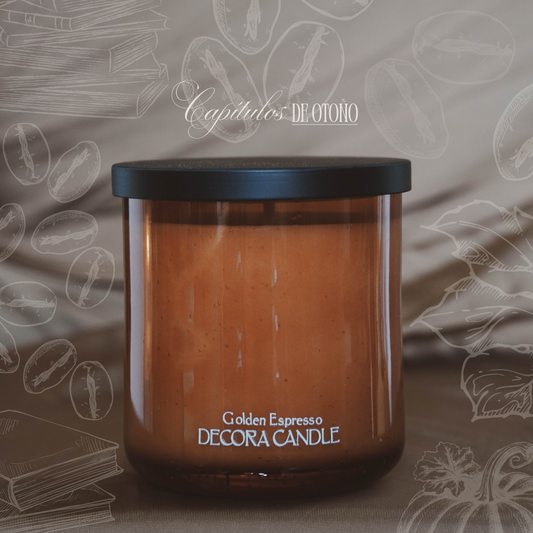 Golden Espresso – Vela Aromática & Difusor de Junco | Colección Capítulos de Otoño