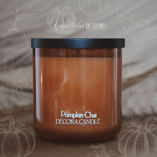 Pumpkin Chai – Vela Aromática, Difusor de Junco & Home Spray | Colección Capítulos de Otoño