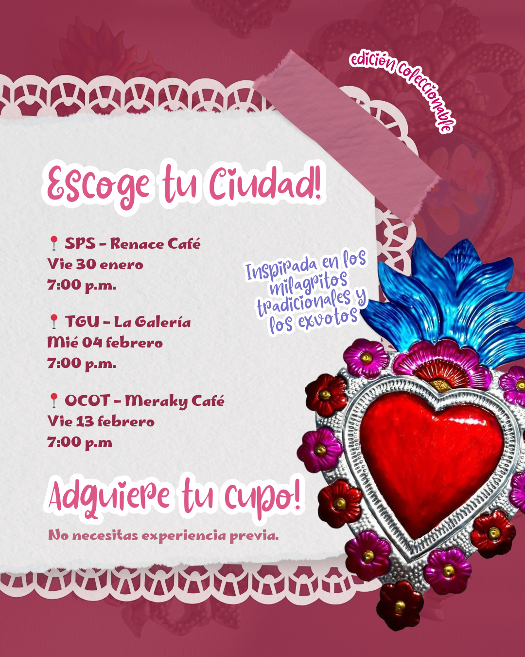 Taller Creativo · Creando mi Milagrito de Amor | Febrero 2026