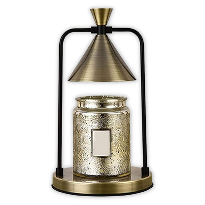 Lampara bronce platinado con temporizador - Candle Warmer Lamp